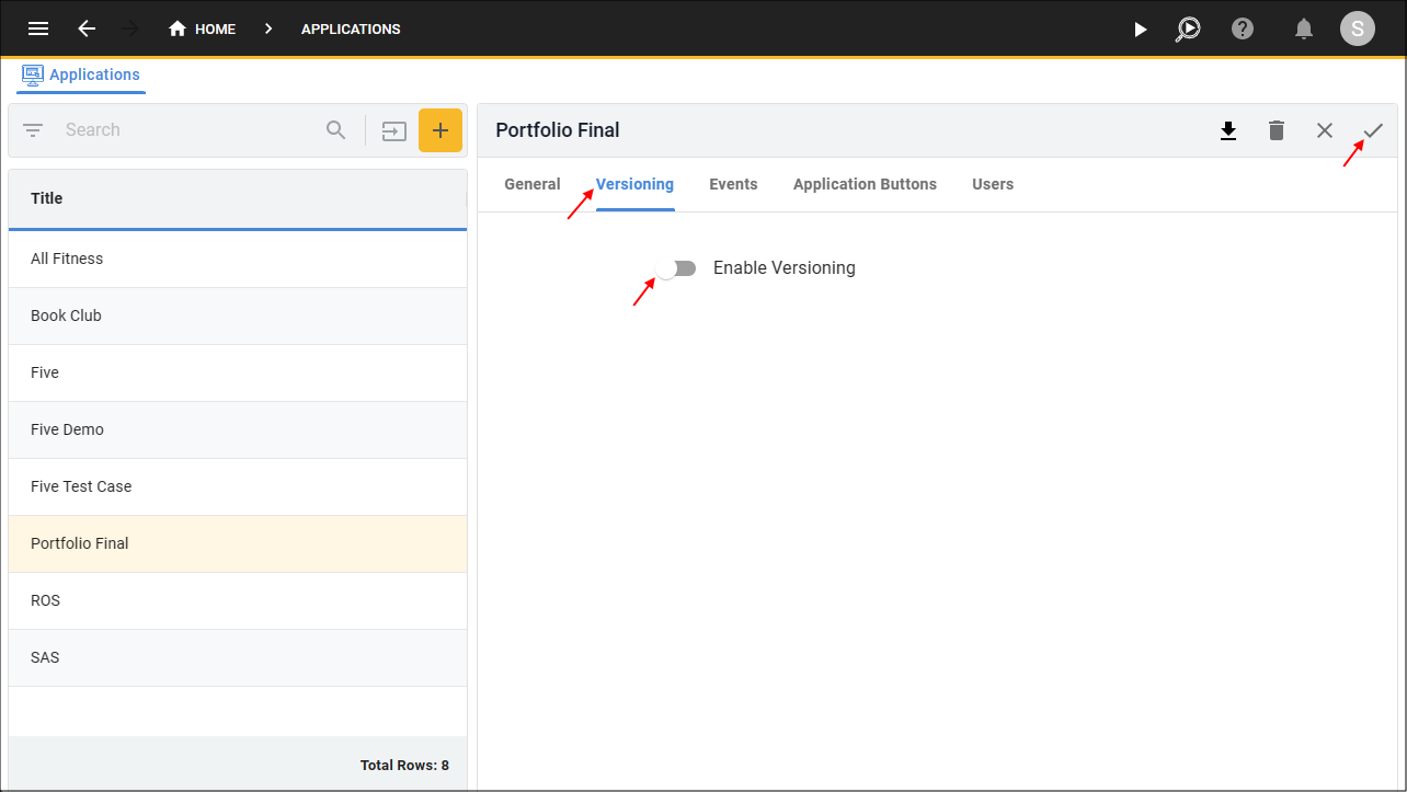 Disable Versioning