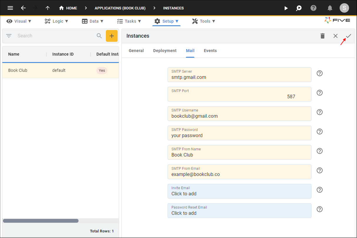 Save Your SMTP Settings