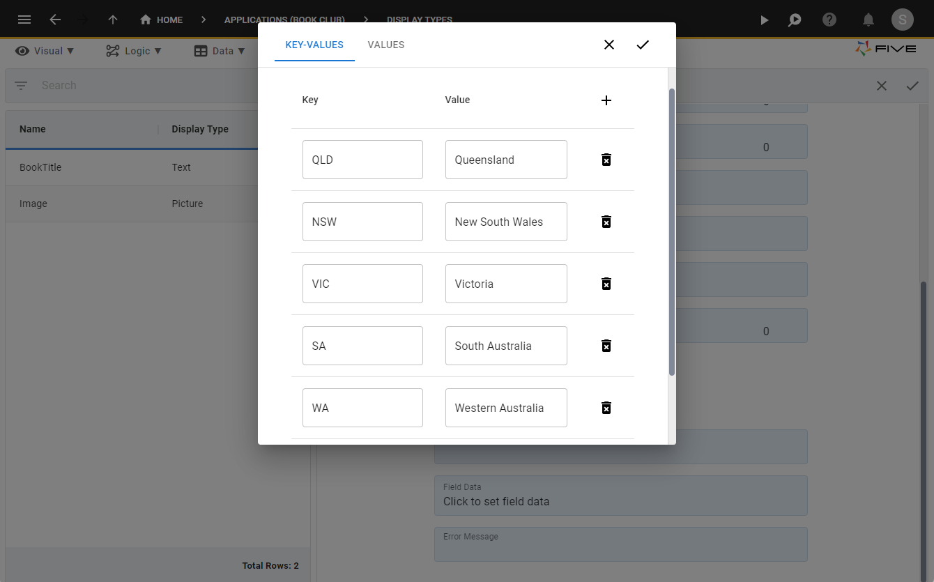 Add Key and Value Pairs