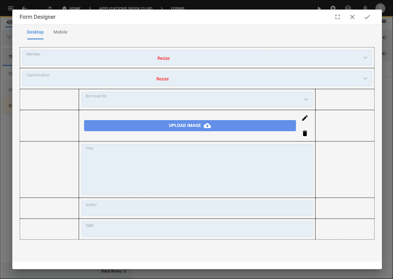 Resize the Member and Classification Fields