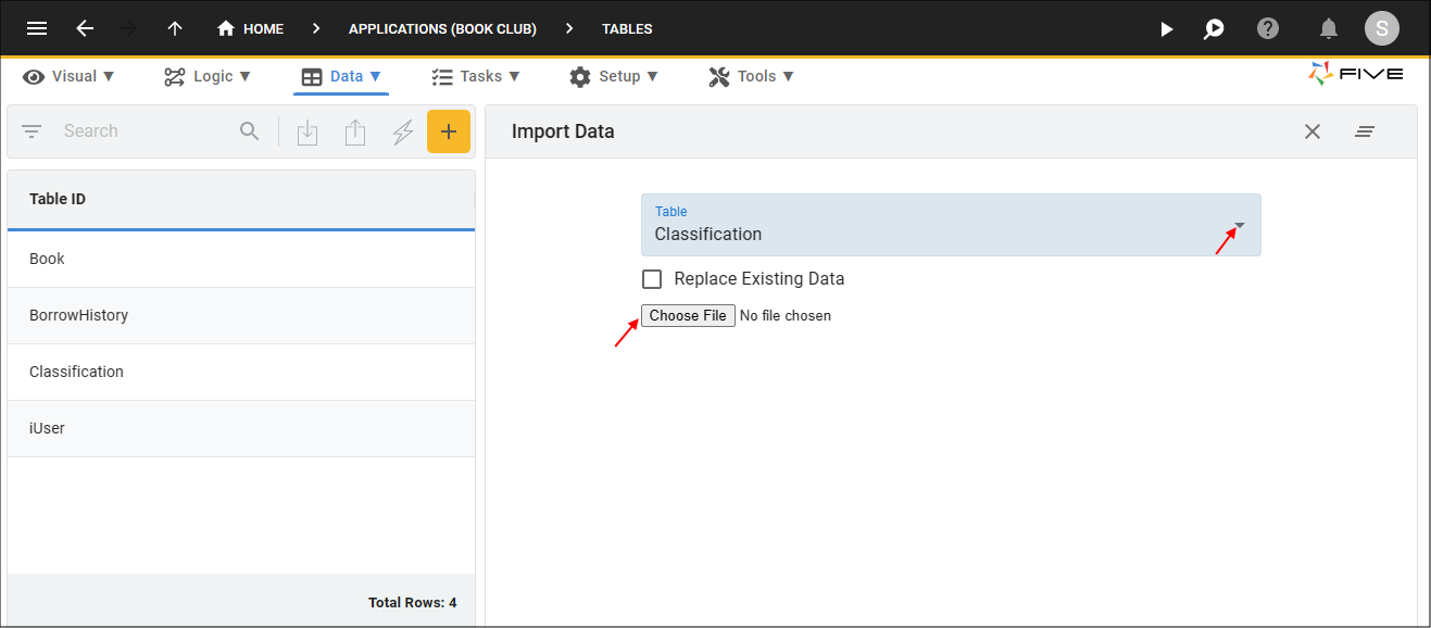 Import the classification.csv File