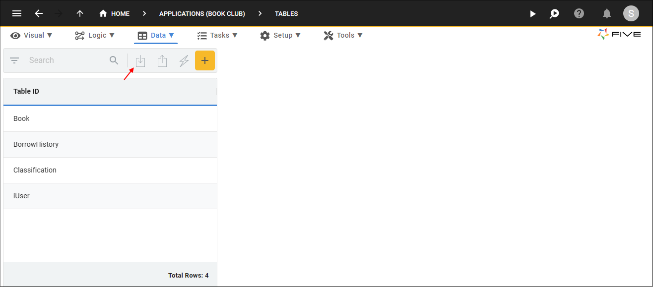 Import CSV into Table Button