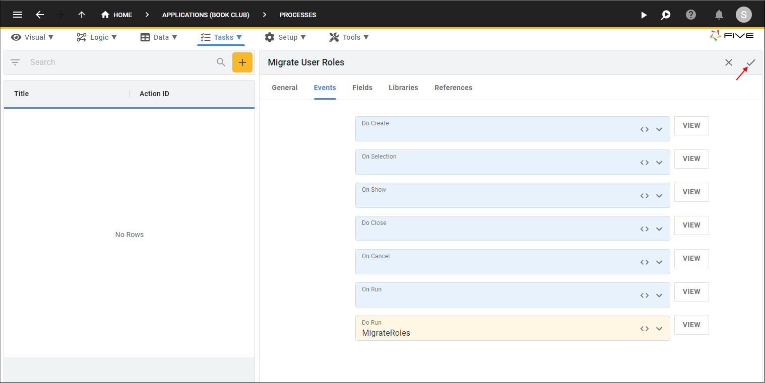 Save the Migrate User Roles Process