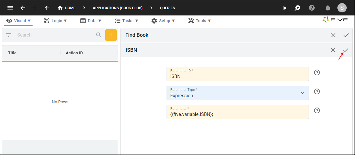 Save the ISBN Parameter