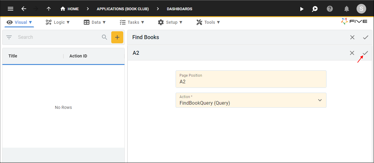 Save the FindBookQuery Action