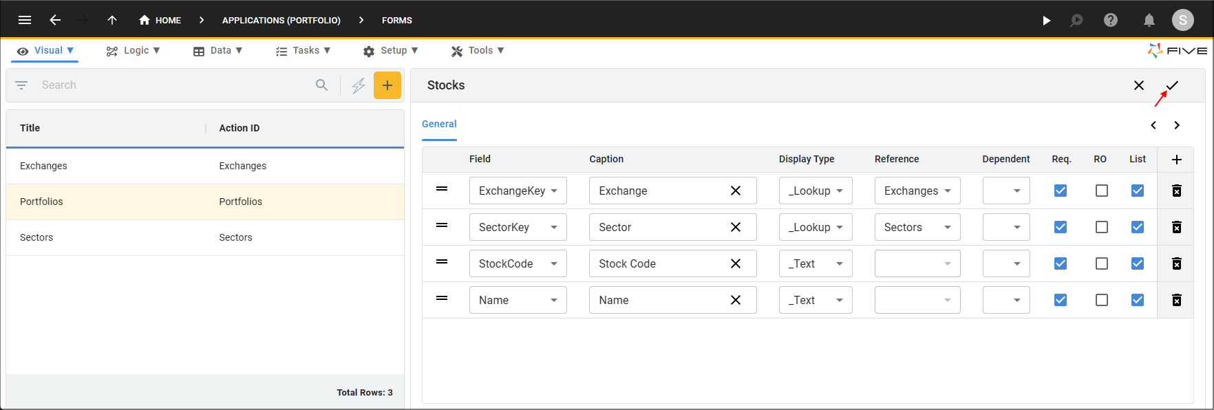 Save the Stocks Form