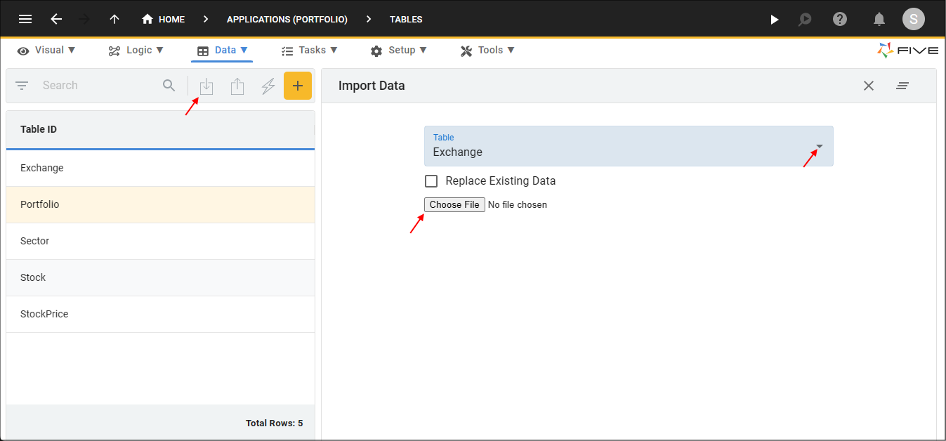 Import the Exchange.csv File