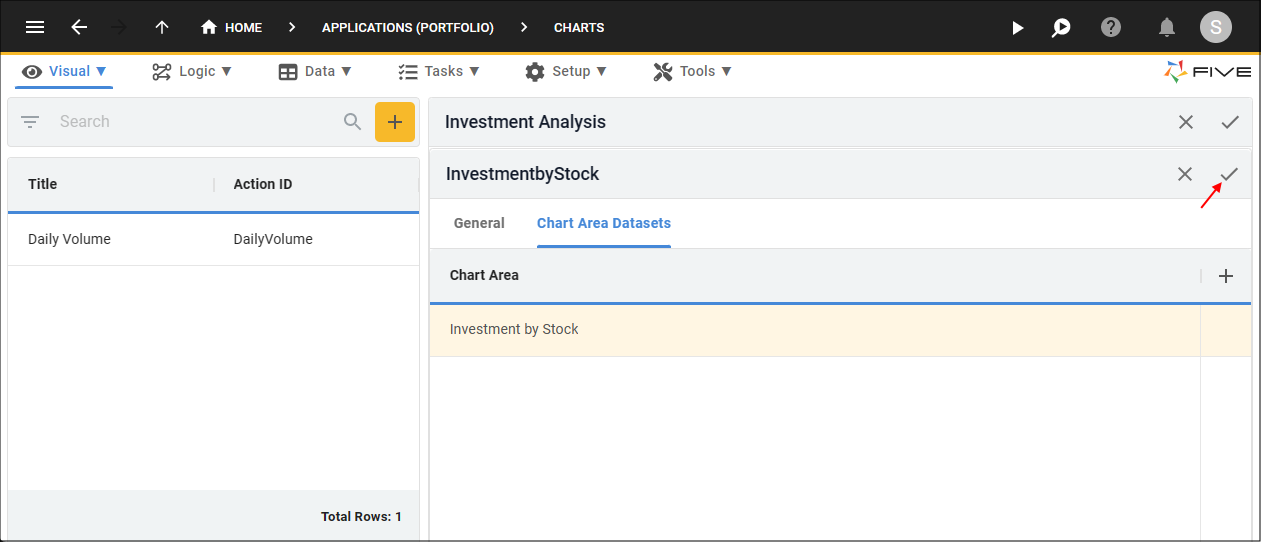 Save the Investment by Stock Chart Area