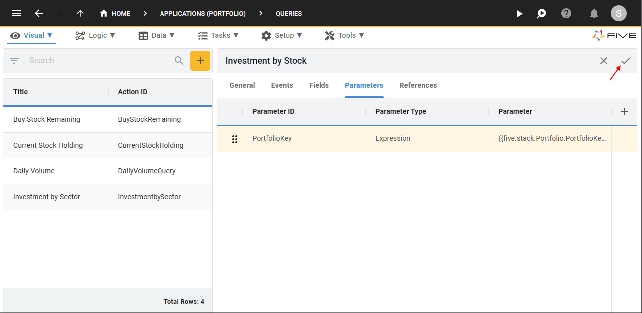 Save the Investment by Stock Query