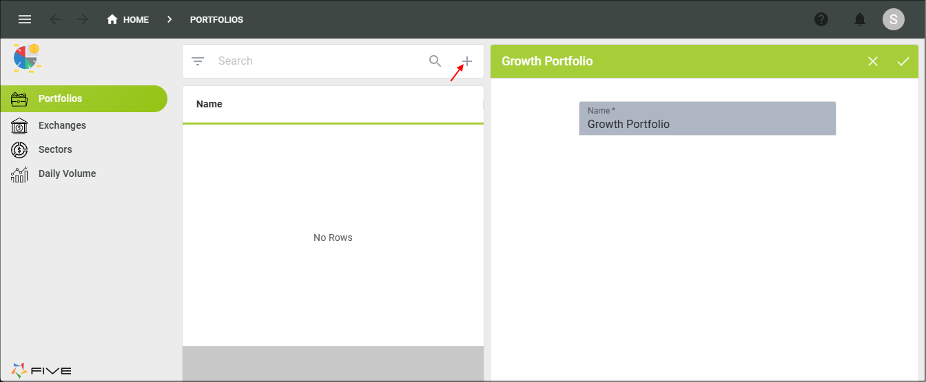 Add the Growth Portfolio Record