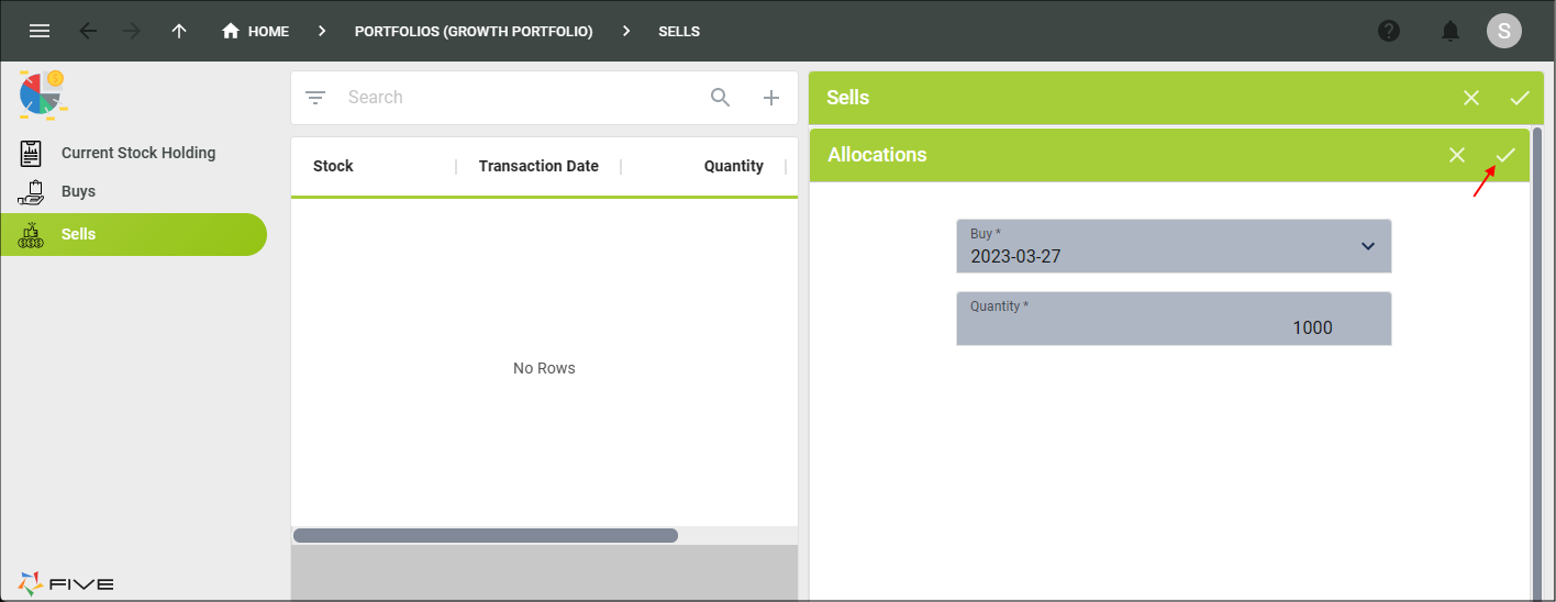 Save an Allocation Record