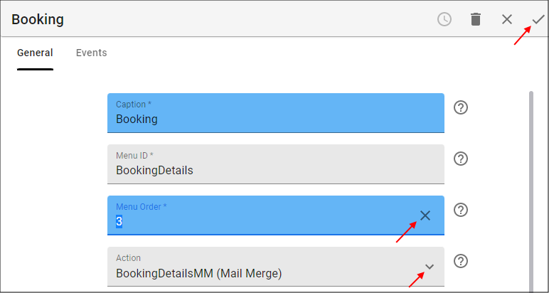 Cancel Field Changes