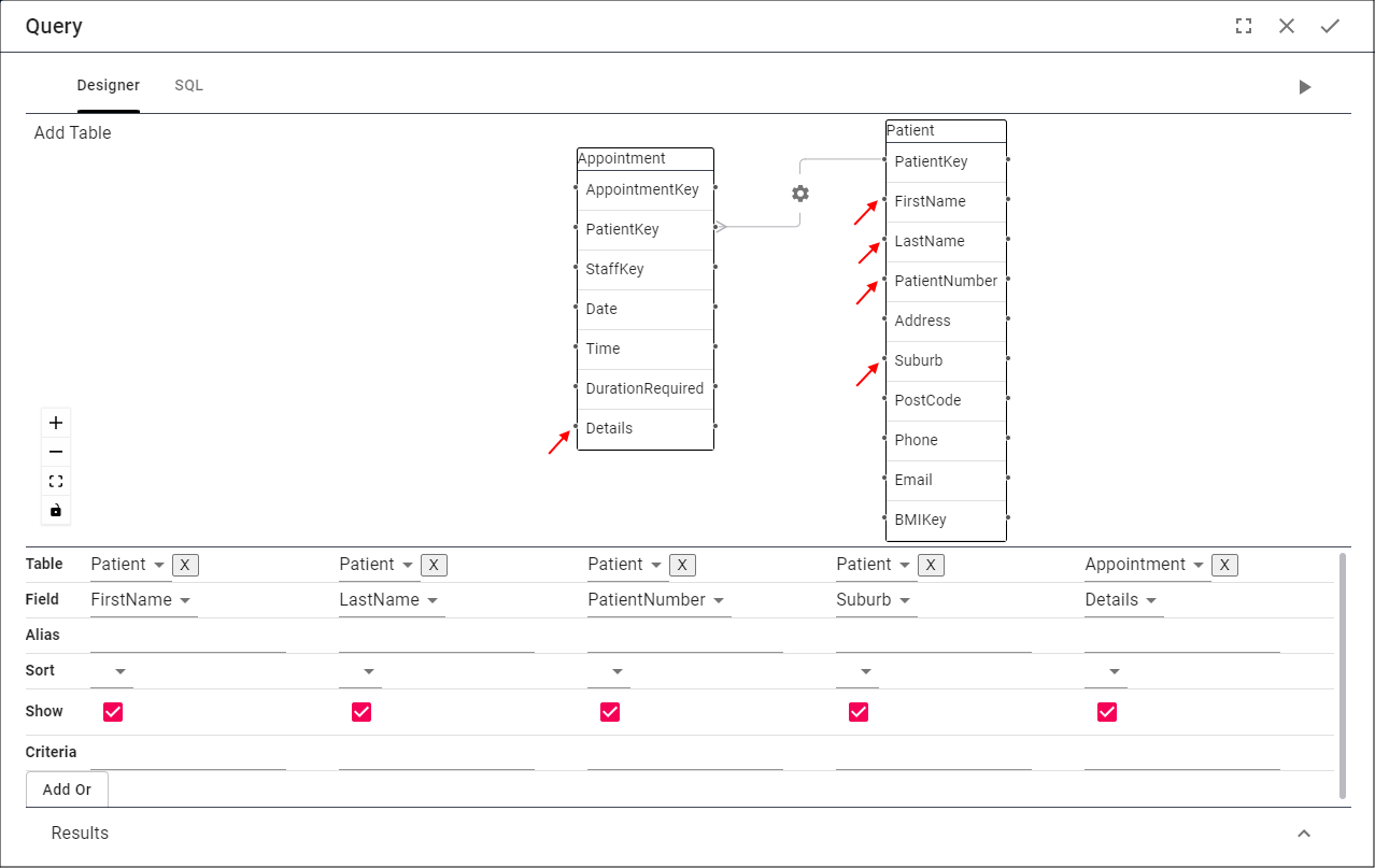 Add Query Fields