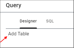 Add Table Button
