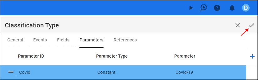 Save the Parameter Form