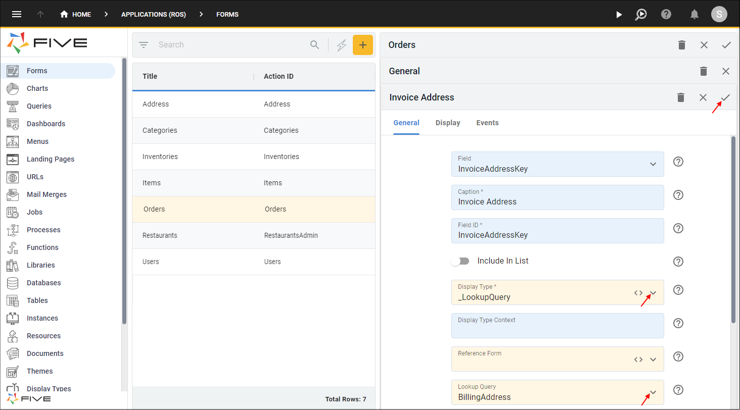 Edit the Invoice Address Record