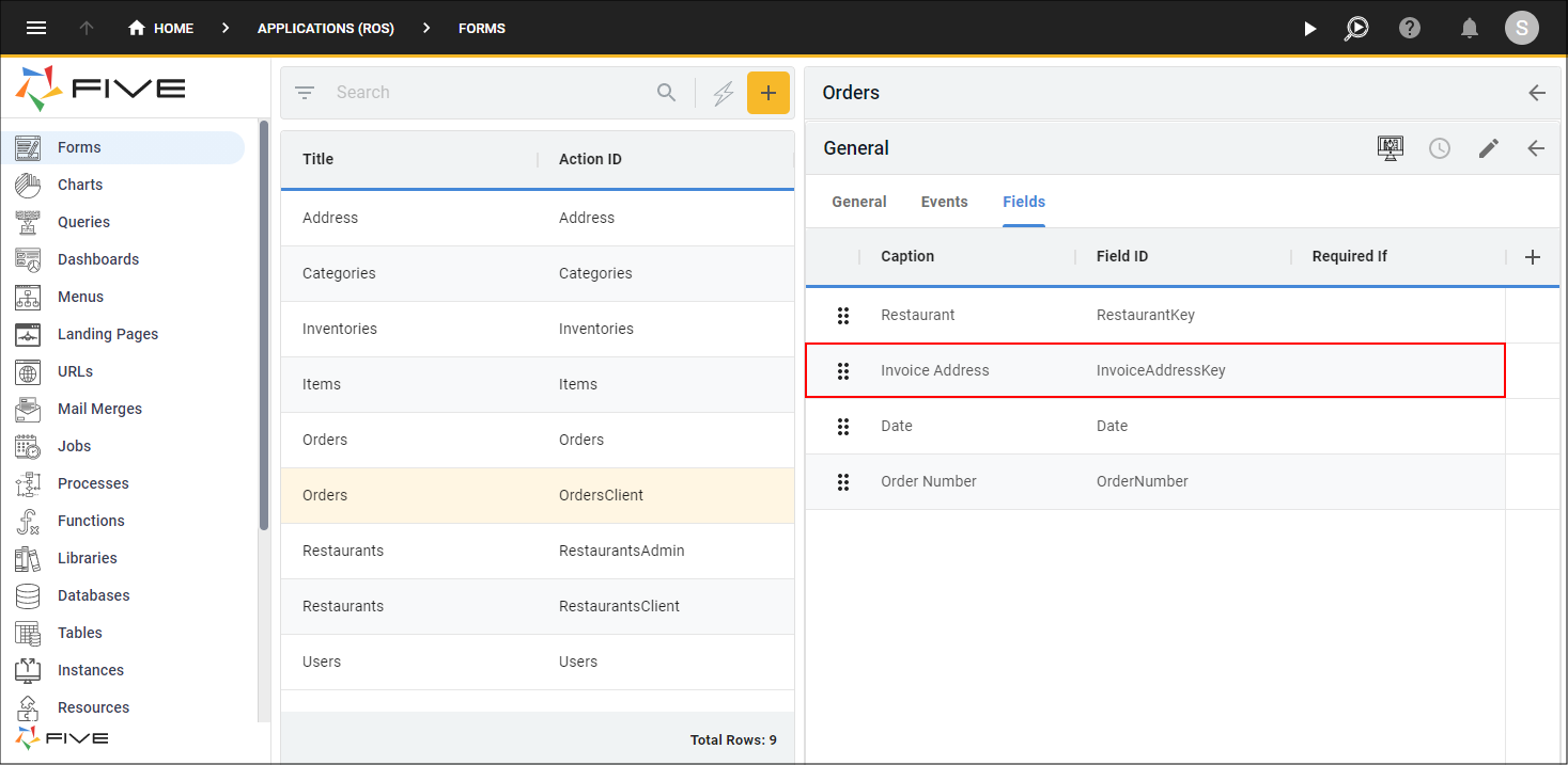 Invoice Address Record