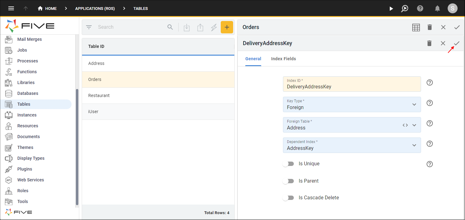 Edit the AddressKey Index