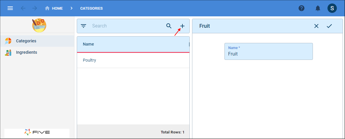Add the Category Fruit