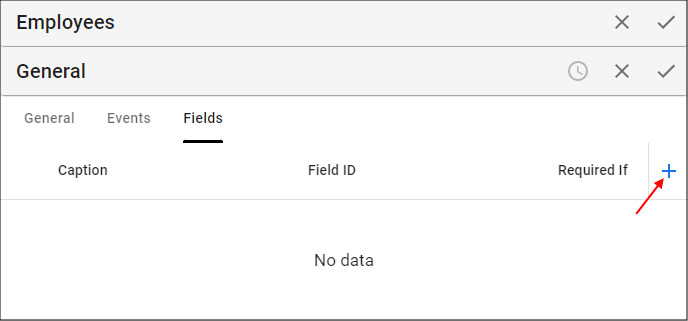 Add Fields button