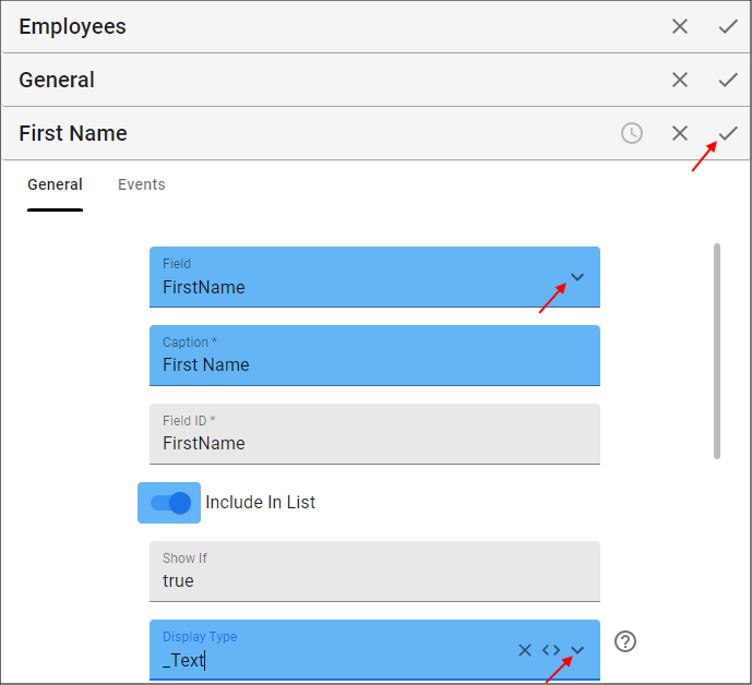 Add Fields to the First Pae