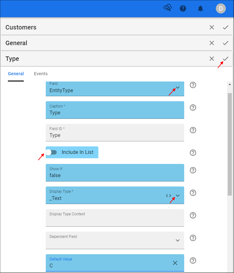 Add the Type Field