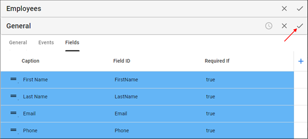 Save Form fields to the First Page