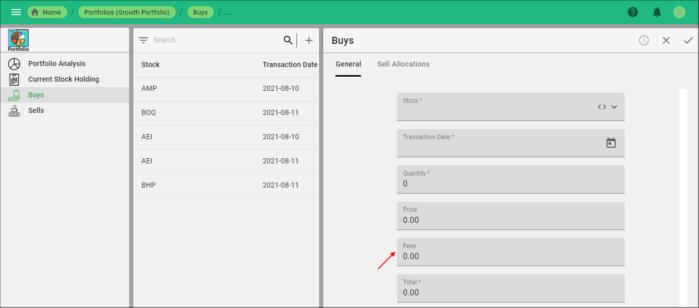 Populate the Total Field on Exit of the Fees Field