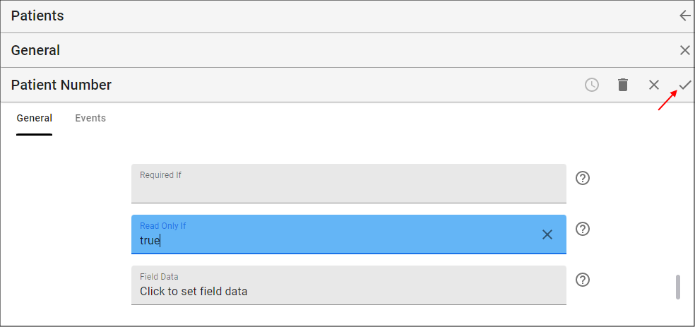 Type the condition and save the form