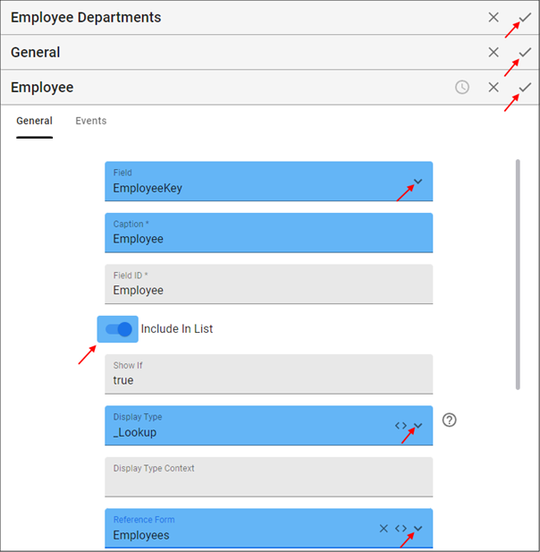 Save the Employee Field