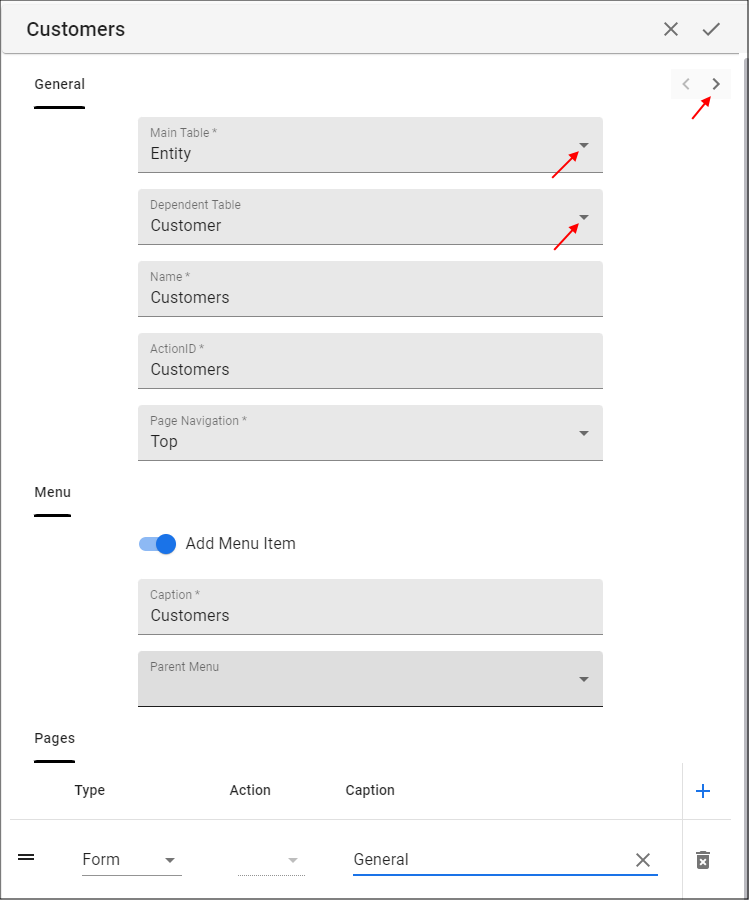 Add a Form wth a Dependent Table