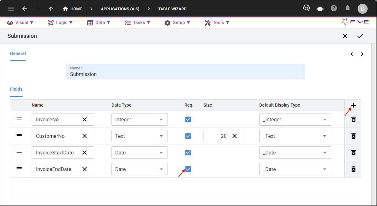 Add the InvoiceEndDate field