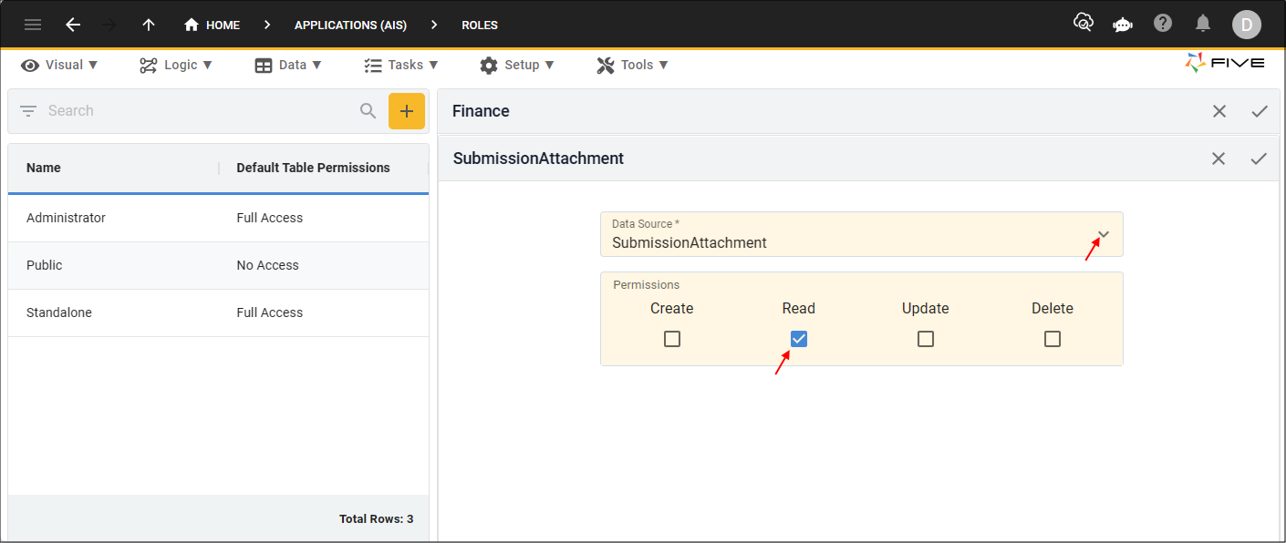 Add the SubmissionAttachment table permission