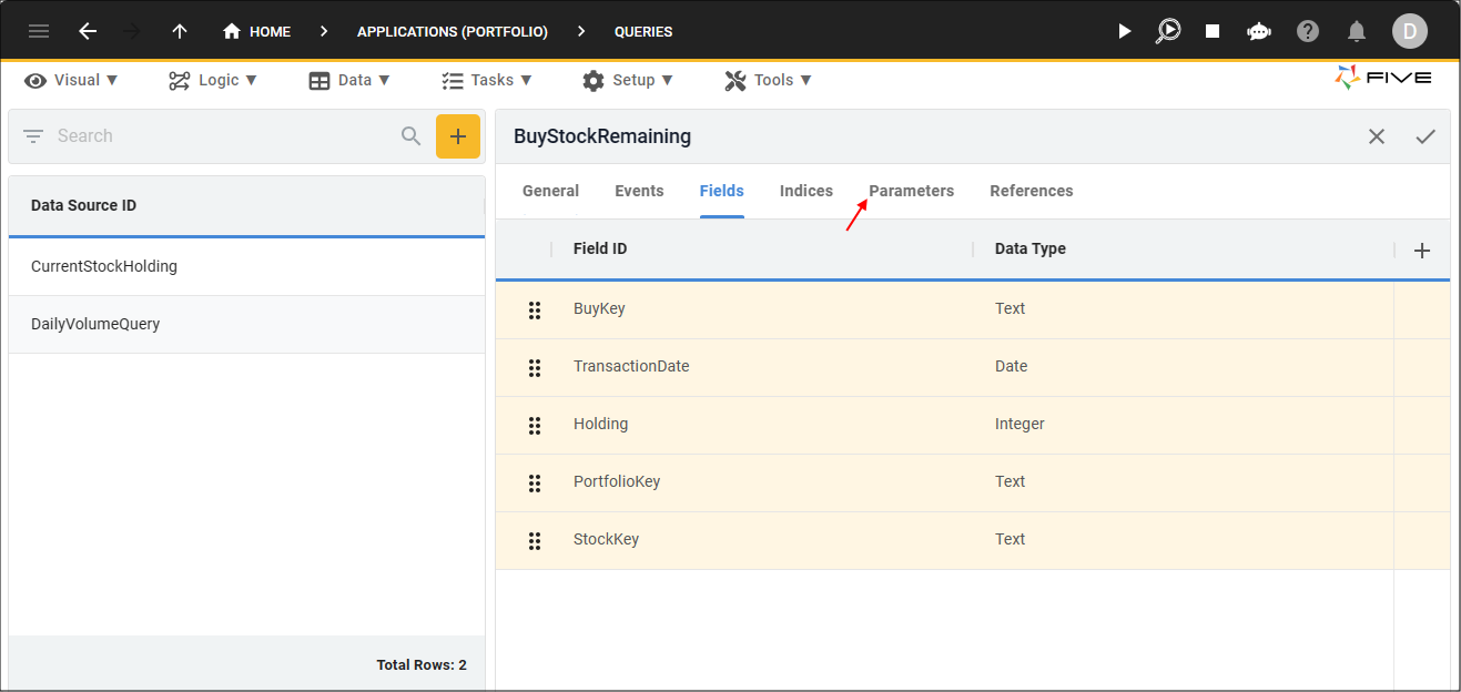 Parameters Tab