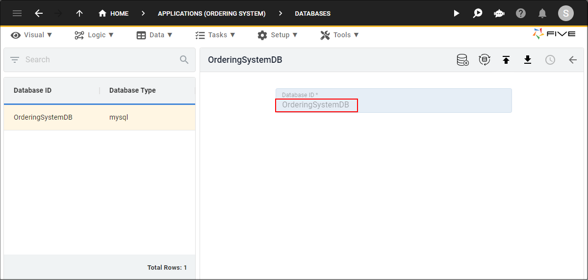 Database ID must match database name in the script