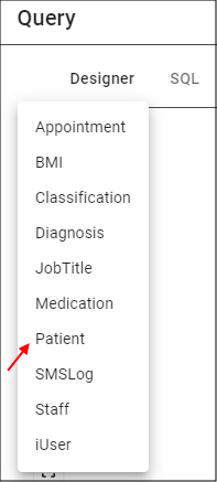 Select Table Name