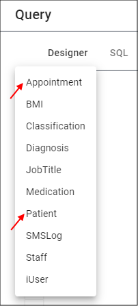 Select Table Name