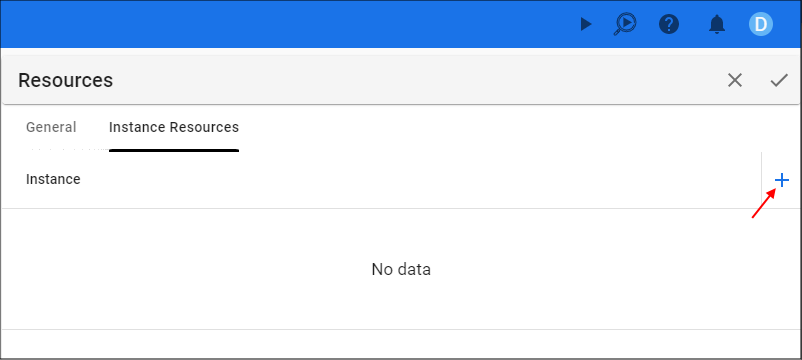 Add Instance Resources Button