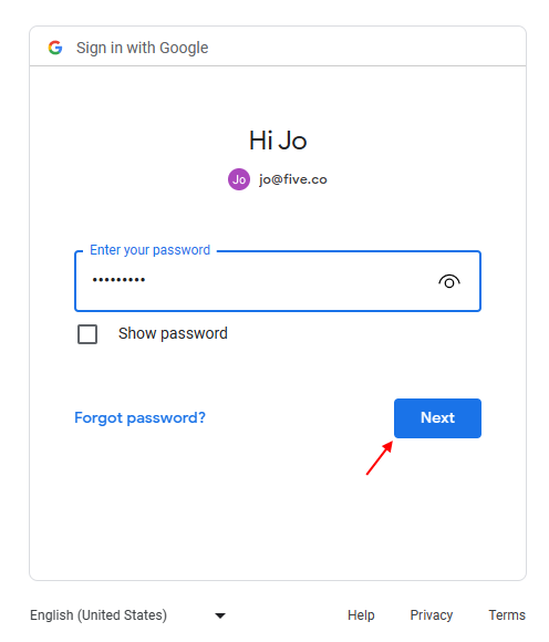 Enter Your Password