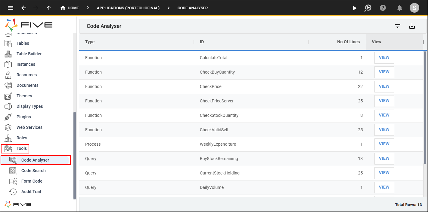 Code Analyser Tool