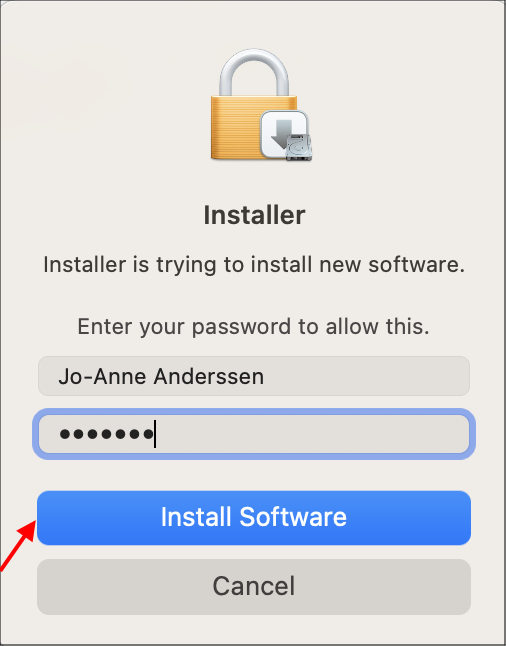 Install Software Button