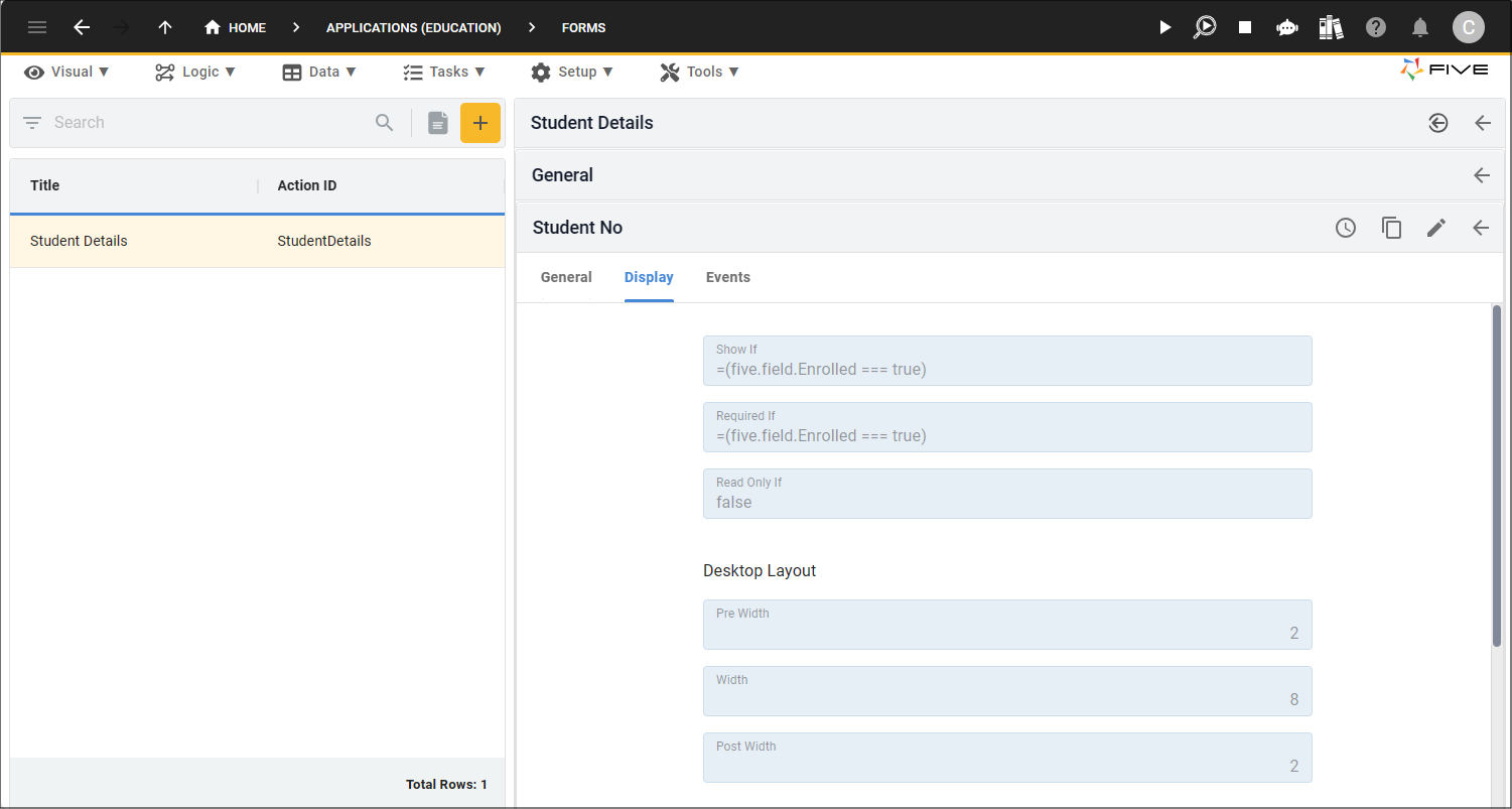 Show If and Required If fields