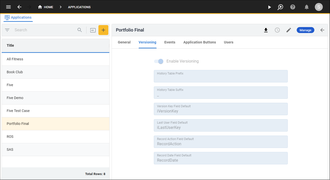 Versioning Fields