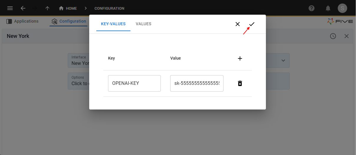 Save Open-AI Key