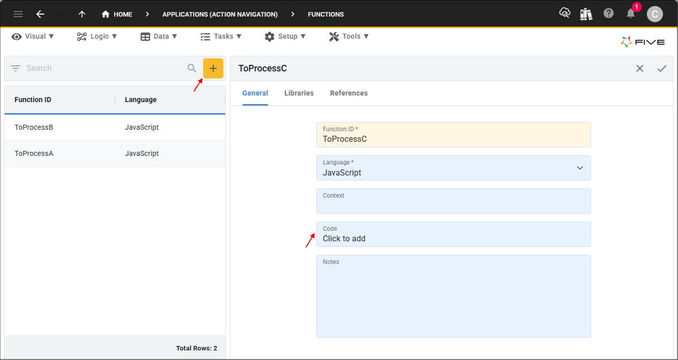 Add ToProcessC function