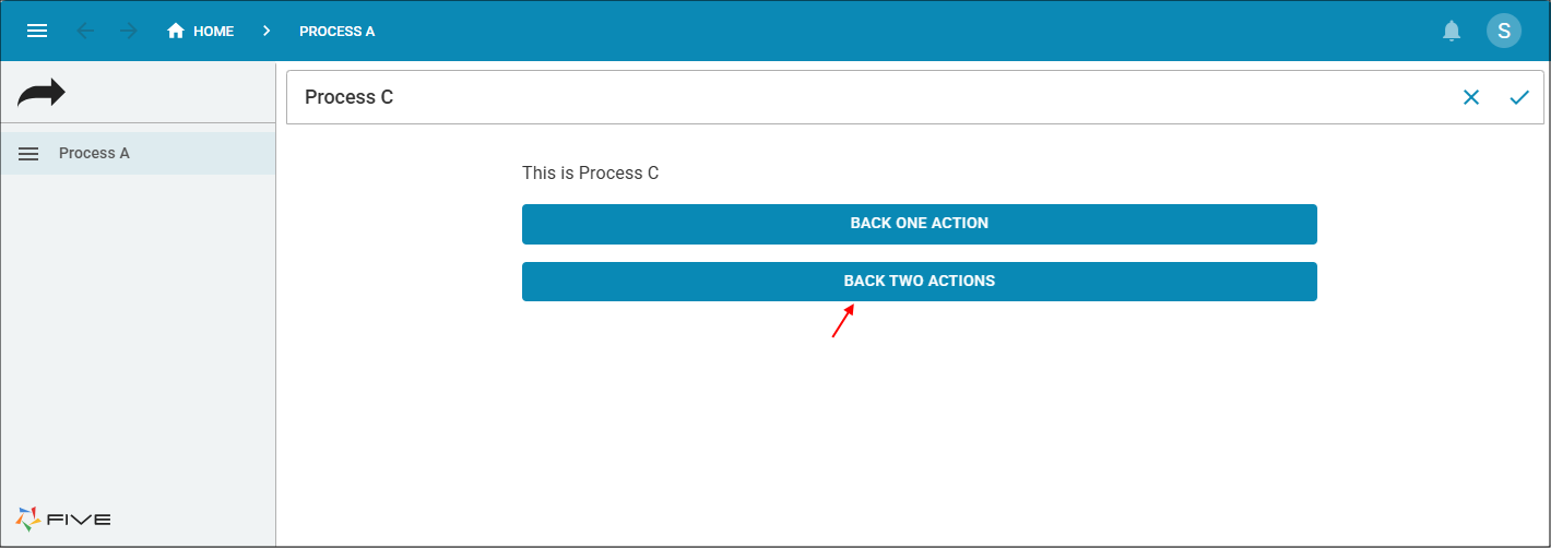 Back Two Actions button