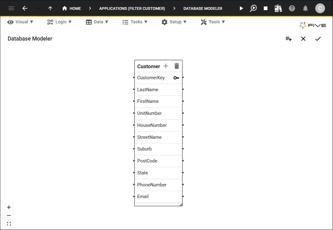 Filter Customer database model