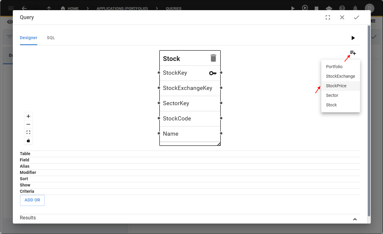 Add the StockPrice Table