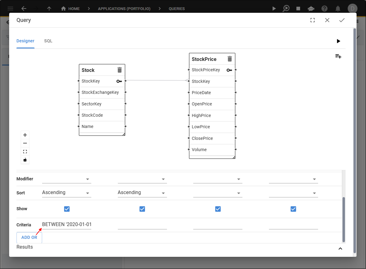 Criteria Field