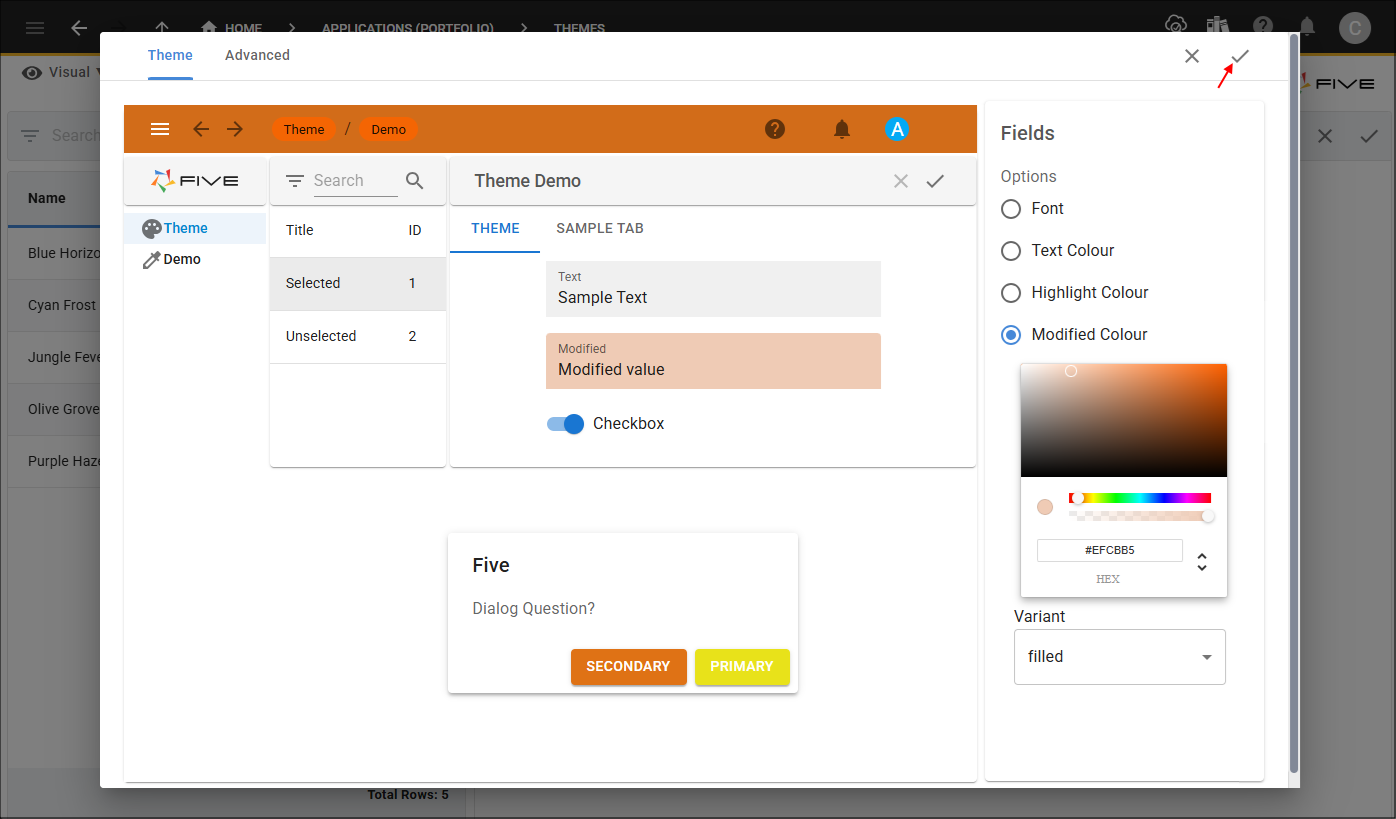 Design and Save Theme